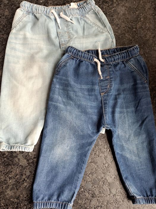 Spodnie joggery, dżinsy H&M 80