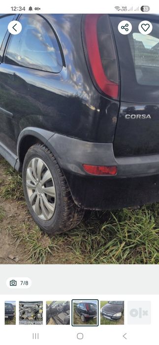 Zderzak tył tylny opel corsa c czarny