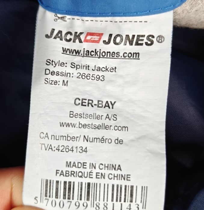 Jack & Jones M – Niebiesko-Czerwona Kurtka Vintage - Stylowa Perełka!