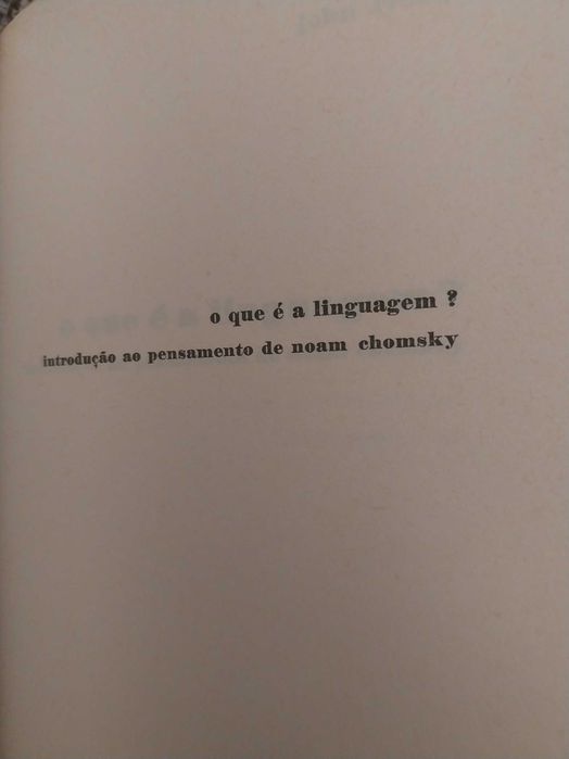 O que é a linguagem  - Noam Chomsky