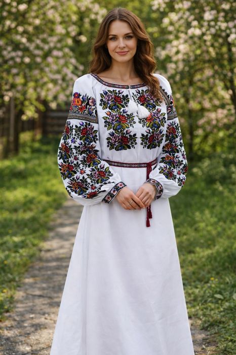 Жіноча вишиванка"Борщівська квітуча"