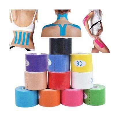 bandas tape Kinesio cinesiologia fitas adesivas - para desportistas