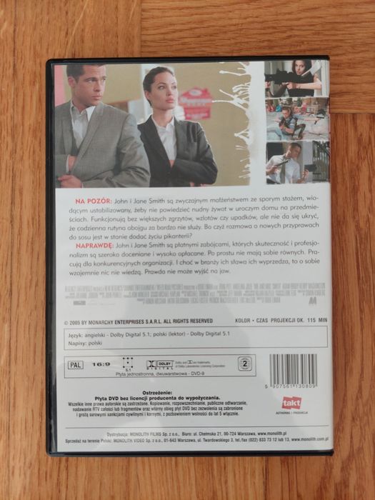 Płyta DVD z filmem Mr. & Mrs. SMITH
