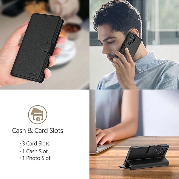 Etui Tech-Protect Wallet na Samsung Galaxy S25 - czarne
