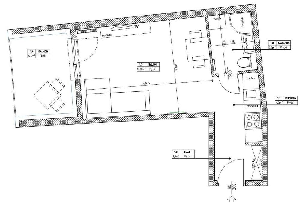 KAWALERKA przy PKP wysoki standard