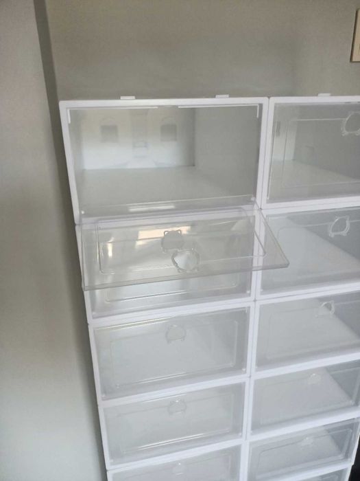 10 x Pudełka Na Buty Pojemnik Organizer Z Klapą