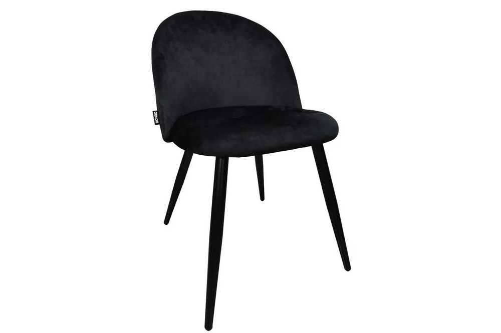 Кресло черное велюр обеденное для кухни/Стул кухонный/Стілець