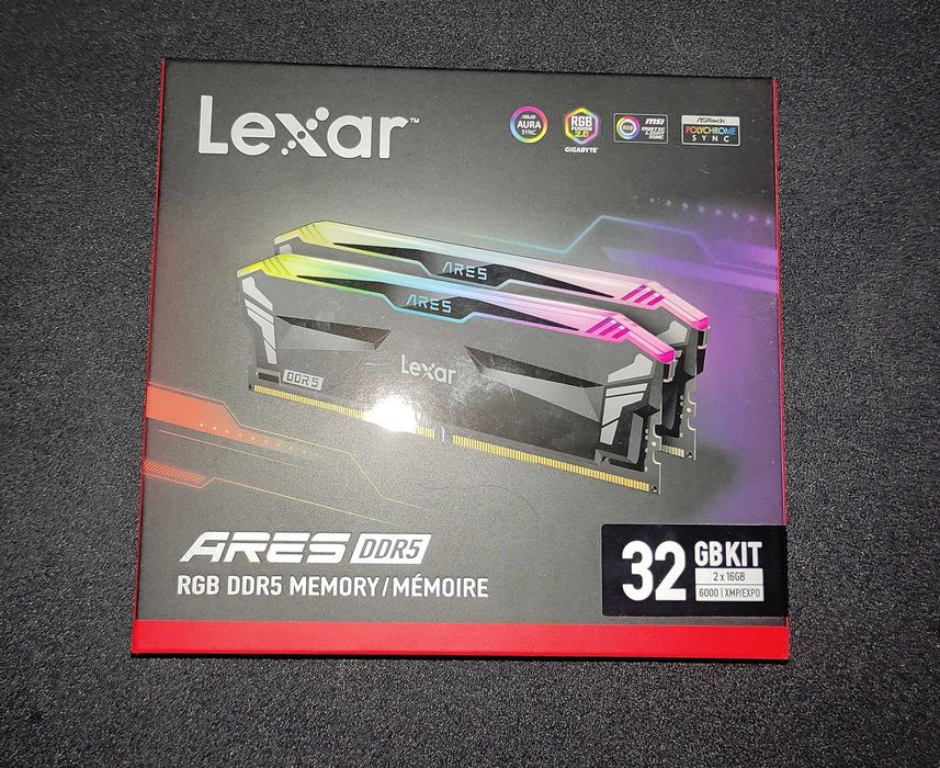 (REZERWACJA do 16.01) Pamięć Ram Lexar LED RGB 32GB (2x16) DDR5 6000Mt