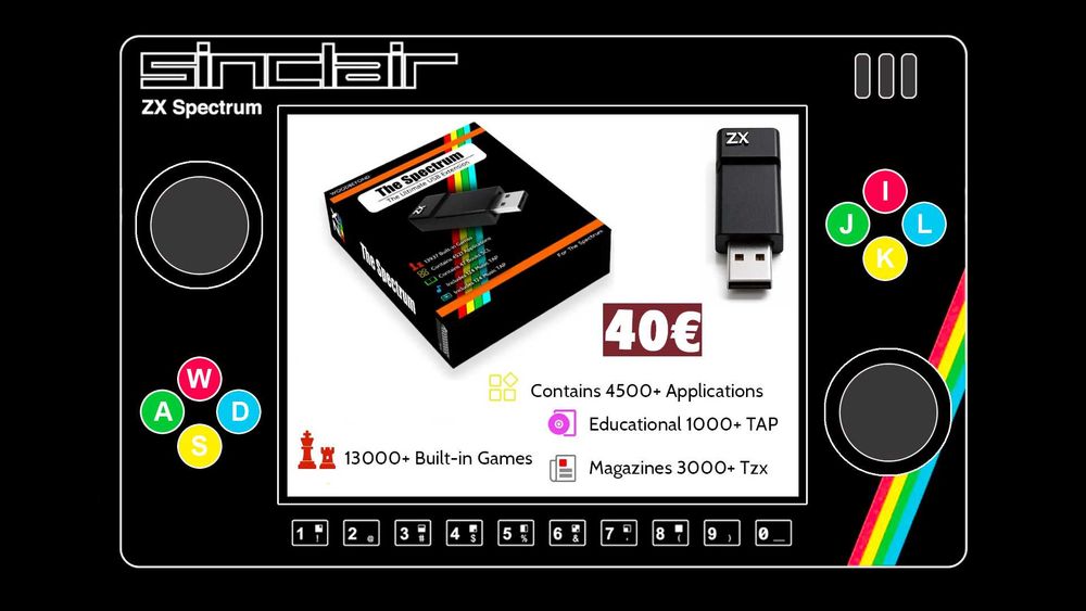 Ultimate Pen Drive USB Portátil Retrô Zx Spectrum 48k-128k