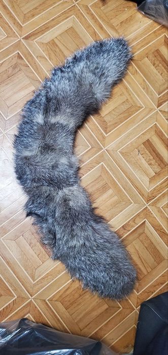 Натуральный готовый воротник из енота песка чернобурка