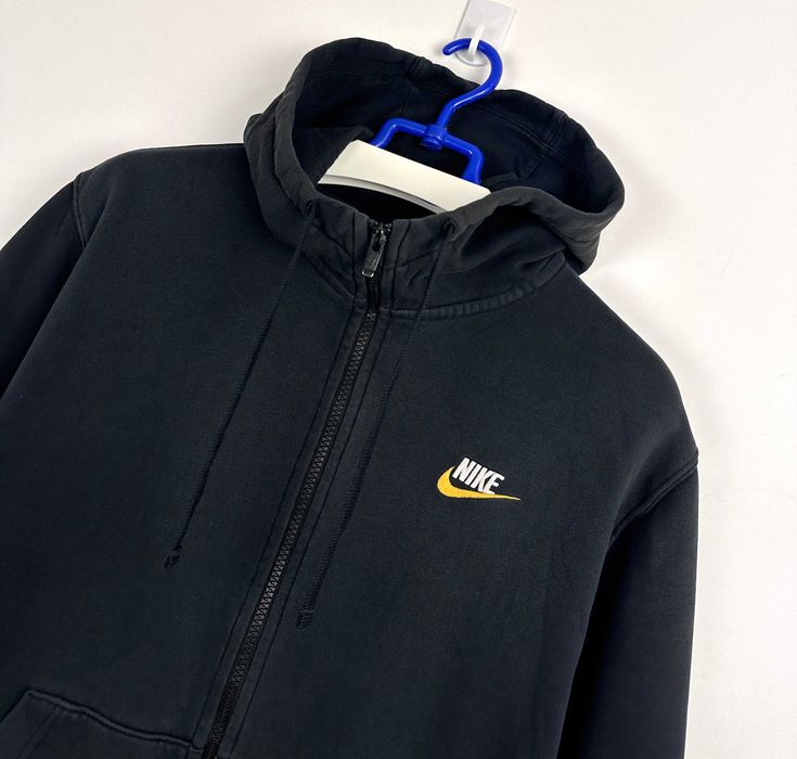Bluza rozpinana z kapturem NIKE zip hoodie męska czarna boxy r. M