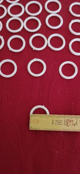 Argolas de plástico para crochet, novas