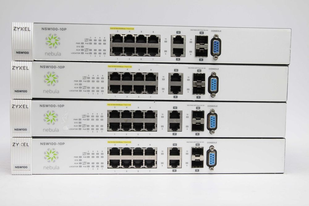 ZYXEL Switch NSW100-10P 8 portów 1GbE PoE , 2 porty SFP, Nebula