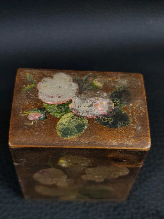 Zabytkowy Drewniany Pojemnik