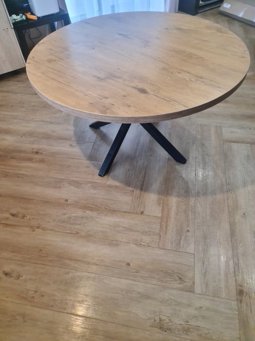 Stół okrągły 120 cm średnica , gruby blat