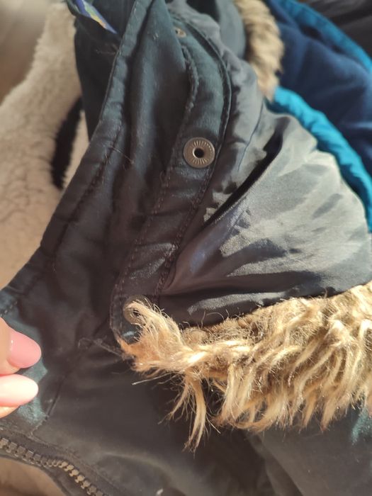 Długa kurtka zimowa parka płaszcz płaszczyk 110