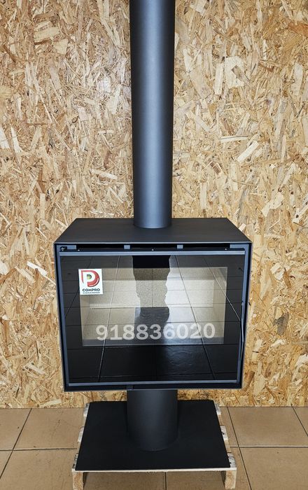 Salamandra Lenha Com Pé - Com Ventilação - Nacional - NOVAS