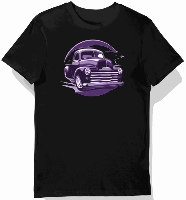 Koszulka męska czarna z motywem oryginalnych pojazdów vintage 3XL