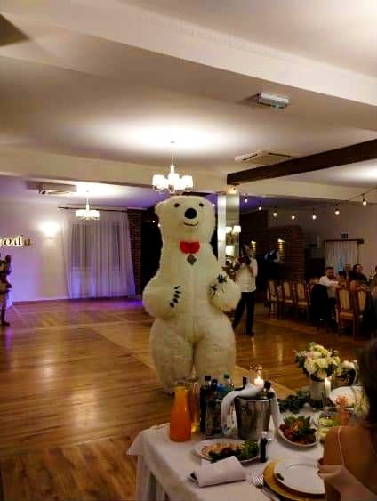 Ciężki dym/ fontanna/wiatraki iskier/ balony/miny dymne/biały miś