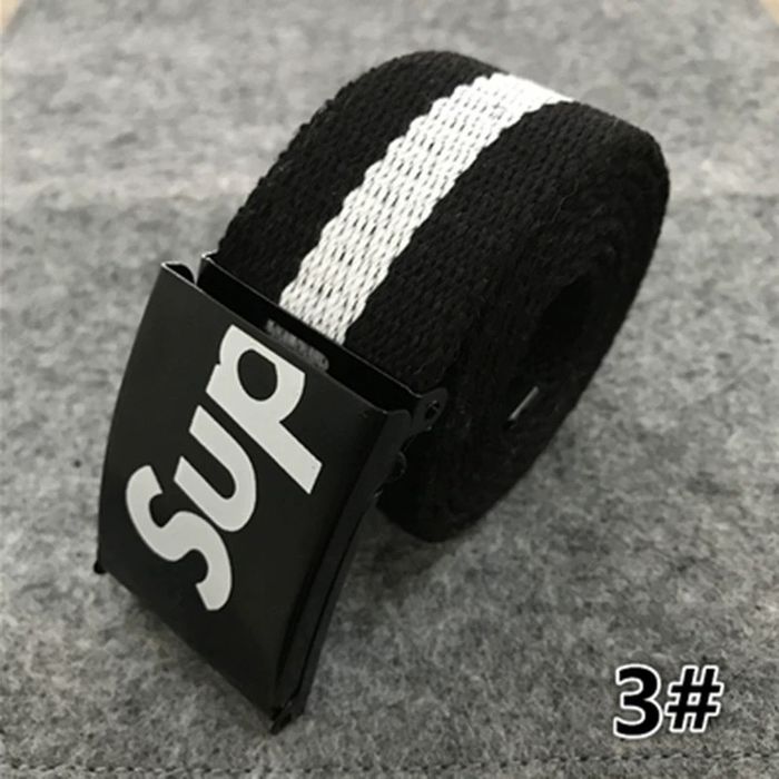 Чоловічий чорний ремінь Supreme Ремень суприм