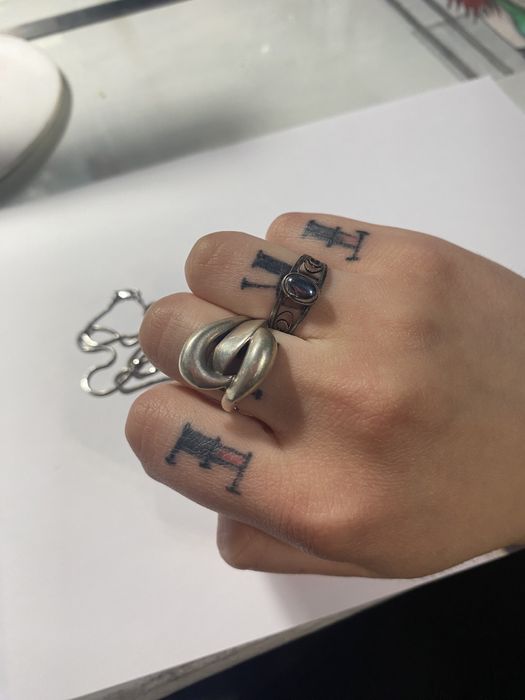 Срібний ланцюжок підвіска та кільця