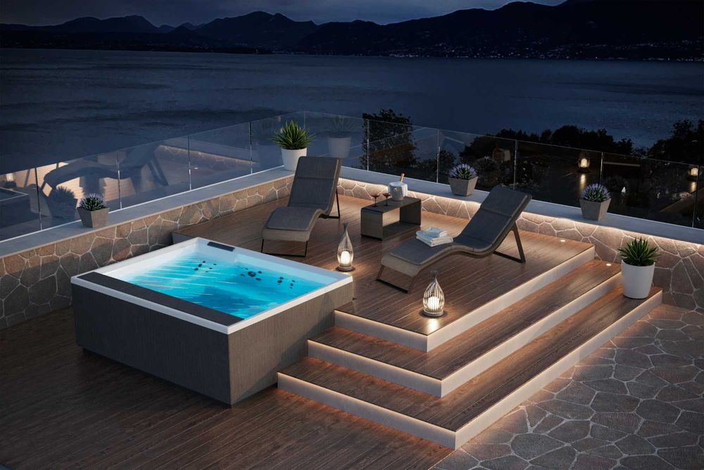 Jacuzzi ogrodowe 4 osobowe Novellini Divina orginalny produkt Włoski