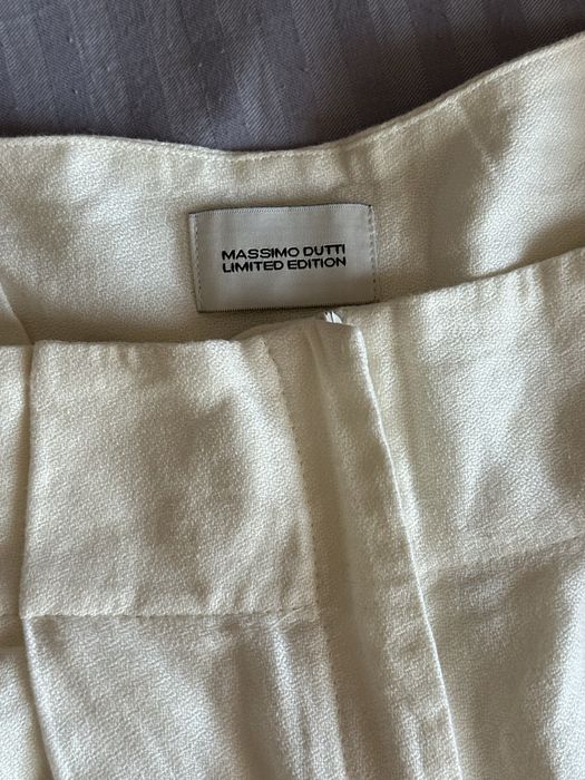 Лляні штани з поясом Massimo Dutti