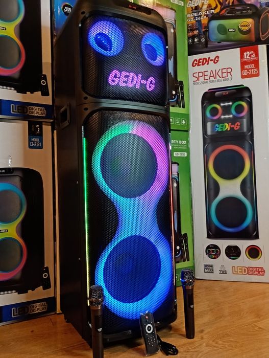 Караоке акустика Temeisheng-05(блютуз,SD,USB,FM) ПультДУ,2микрофона