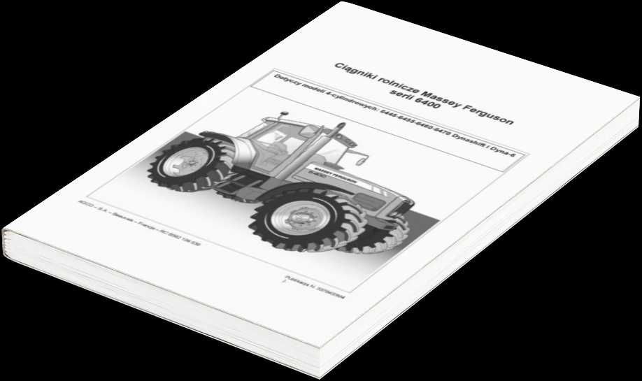 Massey Ferguson MF 6460 MF 6470 MF 6445 MF 6455 Instrukcja obsługi