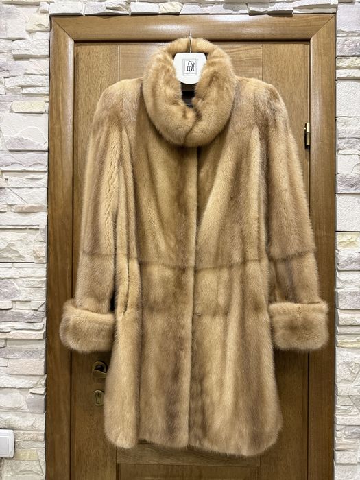 Норковая шуба Mido, полушубок, манто, ог 120, р 48-52