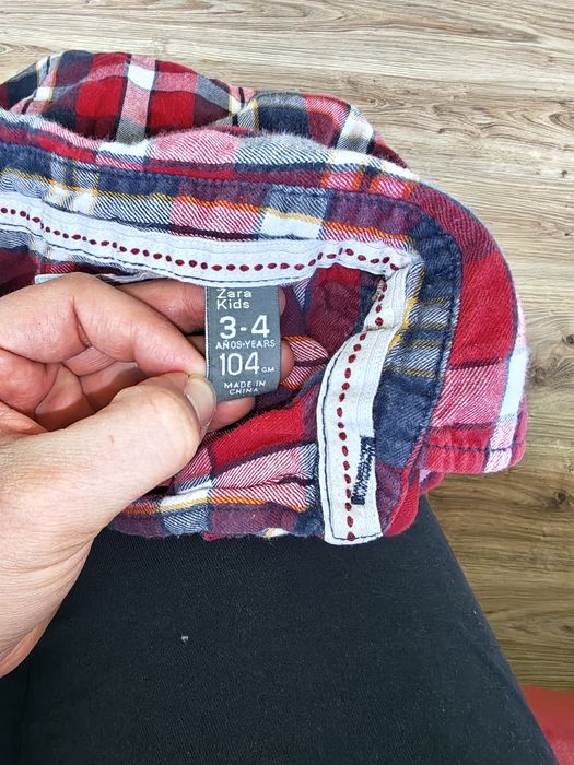 Koszula w kratę 104 elegancka zara chłopięca dziewczęca