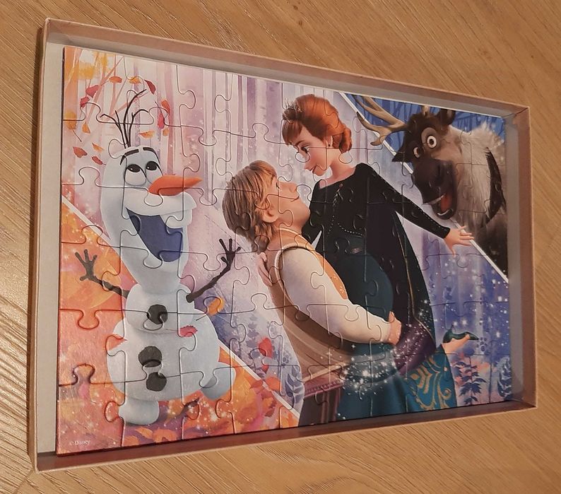 Puzzle 2x60 peças Frozen da Disney +4A