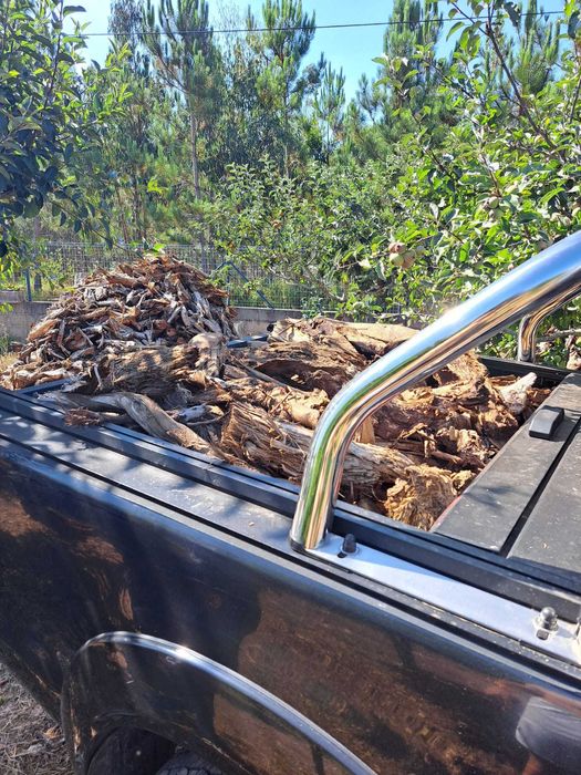 Lenha de Eucalipto Rachada Seca e Pronta a Queimar