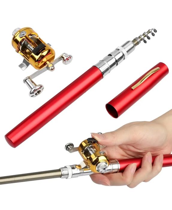 Кишенькова вудка удочка ручка у вигляді ручки Fishing Rod In Pen Case