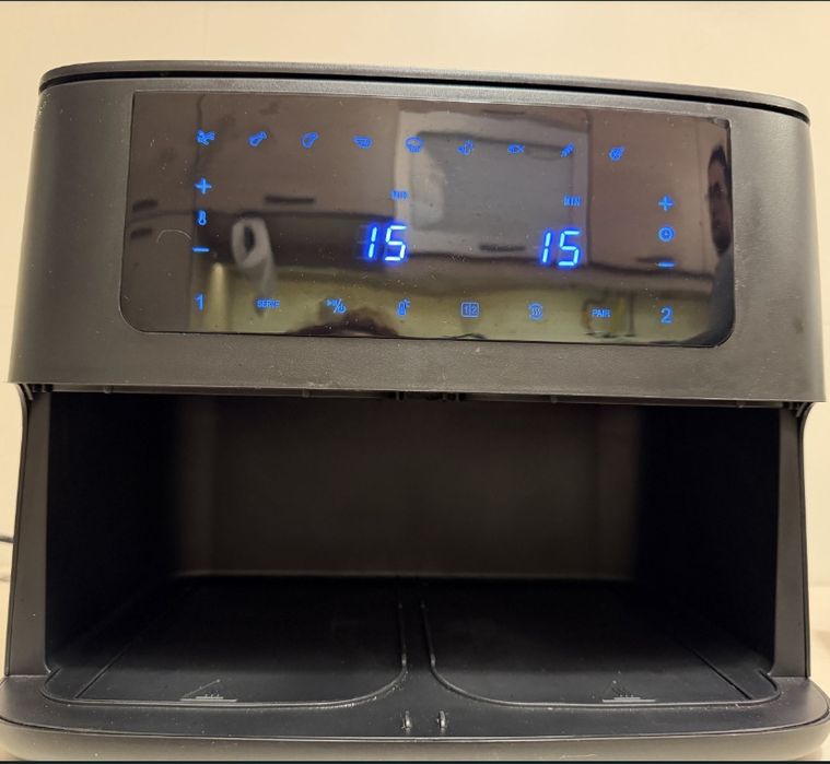 Fritadeira a Ar Dupla (Air Fryer) Ambiano 2600W – Como Nova