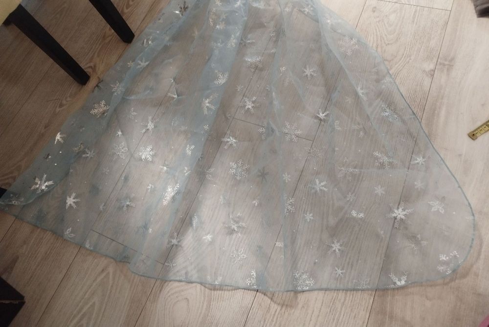 Tiul  wzorzysty i szary