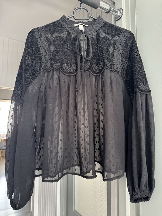 Bluzka 34 XS bufiaste rękawy H&M
