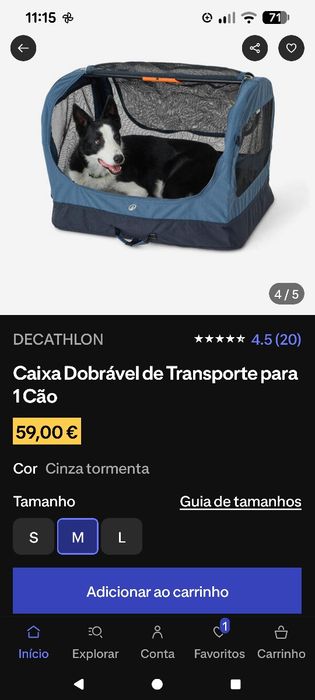 Transportadora dobrável de animais
