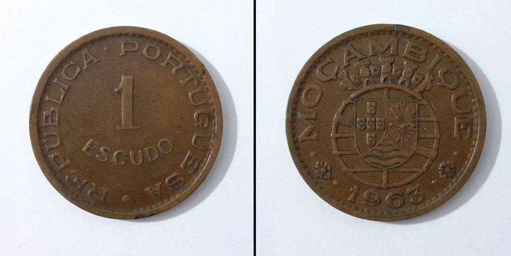 Lote de 4 Moedas antigas de Moçambique - 1936/1941/1961/1963
