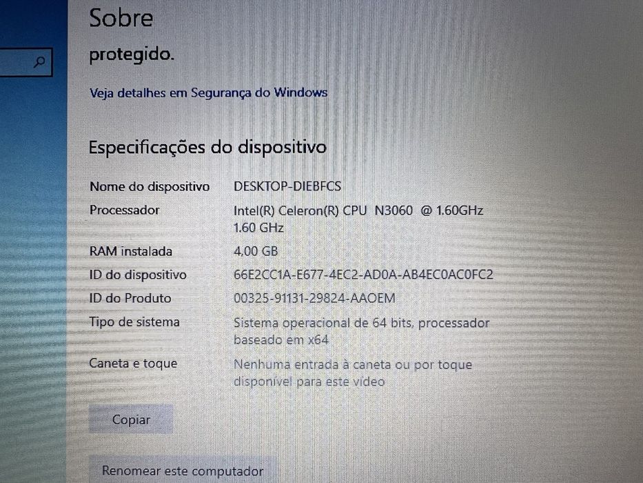 Portátil hp Branco