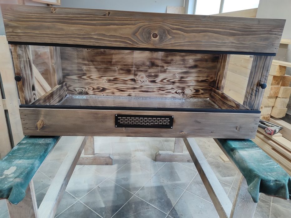 terrarium drewniane agama wąż gekon lamparci