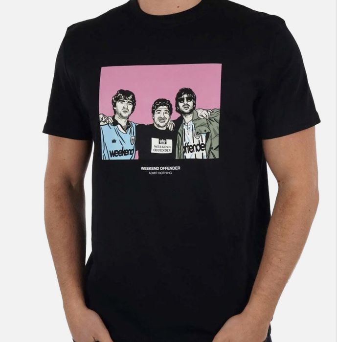 Мужские футбокли Weekend Offender Casual Ultras черная белая ультрас