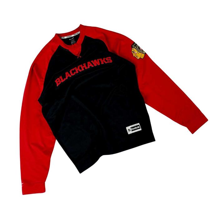 Reebok NHL Chicago Blackhawks crewneck bluza z nadrukiem 90s (L)