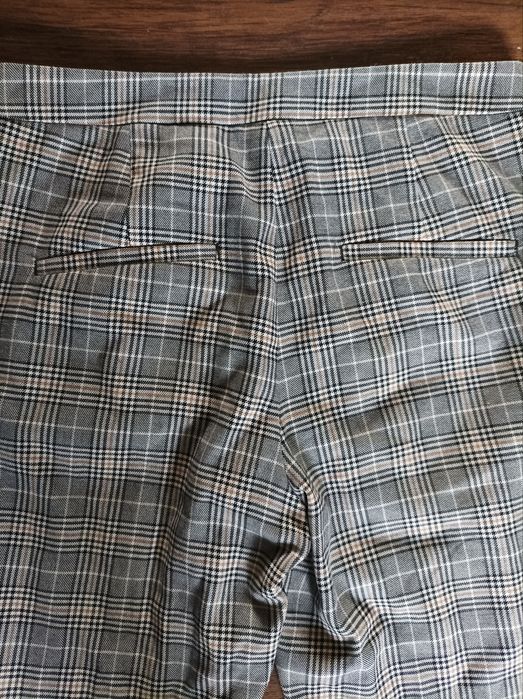 Spodnie w kratę szaro brązowe H&M rozmiar 40
