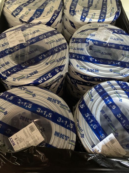 Przewód 3x1,5 + 3x2,5 Kabel YDYp NKT instal plus zestaw