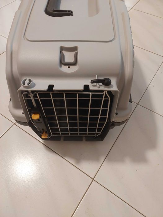 Caixa transporte viagem cao gato 50x31x31 cm plastico