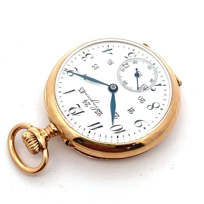 Чоловічий кишеньковий годинник Longines, вживаний, 18-каратне жовте зо