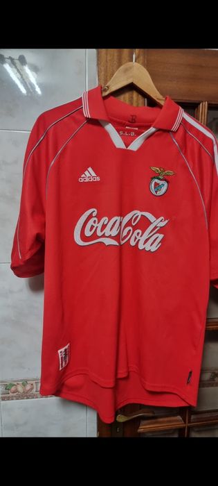 Camisola  do benfica  da formação  da coca cola n14.muito rara.