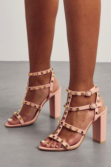 Sandały / nowe / misspap / new / pink / różowe / ciekinami / i