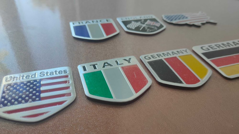 Наклейка Флаги алюминиевые